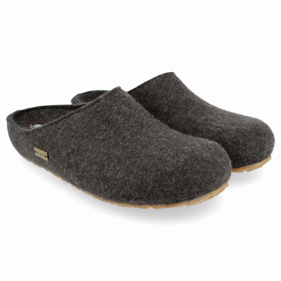 Haflinger Michl Clogs Damen Tiefesgrau | GBY618JI