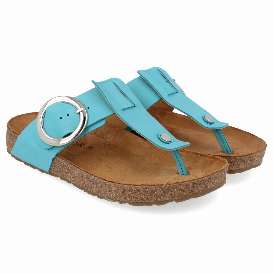 Haflinger Round Schnallen Corinna Sandalen Damen Türkis | SUR6735AA