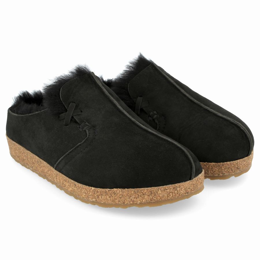 Haflinger Saskatchewan Clogs Damen Schwarz | ASO1070KS