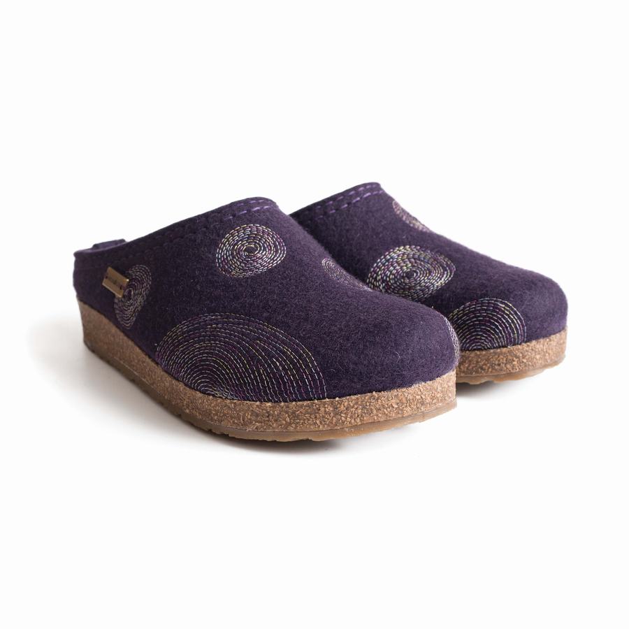 Haflinger Spirit Clogs Damen Lila | JOH543GJ