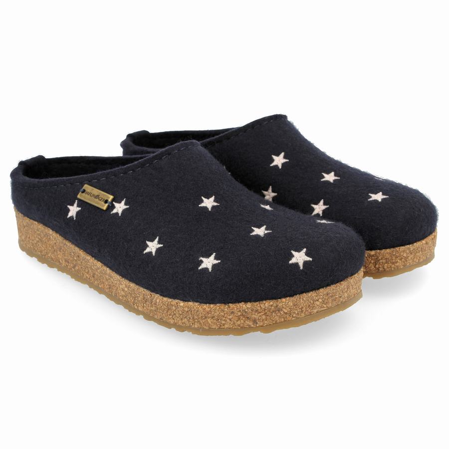 Haflinger Stelline Clogs Damen Navy | ETU6573MQ