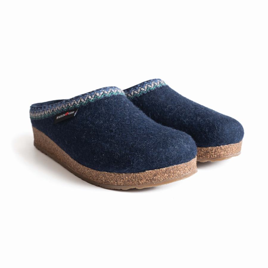 Haflinger Zigzag Clogs Damen Blau | LQI4143DX